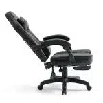 Scaun de Gaming Reglabil Professional WF-6028 Black cu Suport Picioare și Recliner, Negru - imagine 9