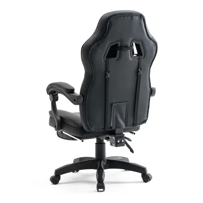 Scaun de Gaming Reglabil Professional WF-6028 Black cu Suport Picioare și Recliner, Negru - imagine 7