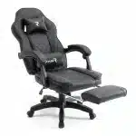 Scaun de Gaming Reglabil Professional WF-6028 Black cu Suport Picioare și Recliner, Negru - imagine 6
