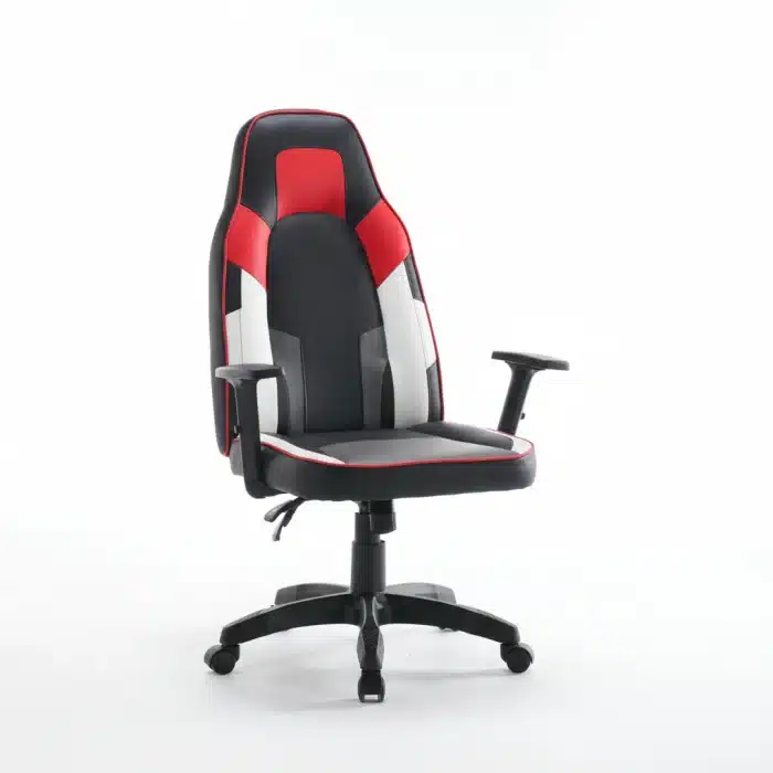 Scaun de Gaming Reglabil Professional WF-6049 Black White Red – Recliner și Ergonomic - imagine 8