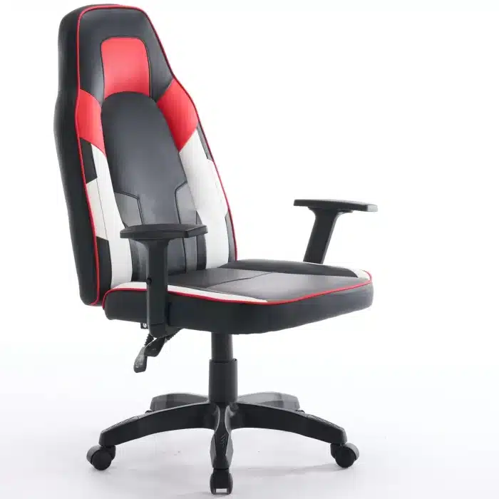Scaun de Gaming Reglabil Professional WF-6049 Black White Red – Recliner și Ergonomic - imagine 7