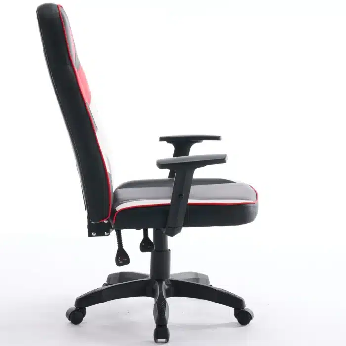 Scaun de Gaming Reglabil Professional WF-6049 Black White Red – Recliner și Ergonomic - imagine 6