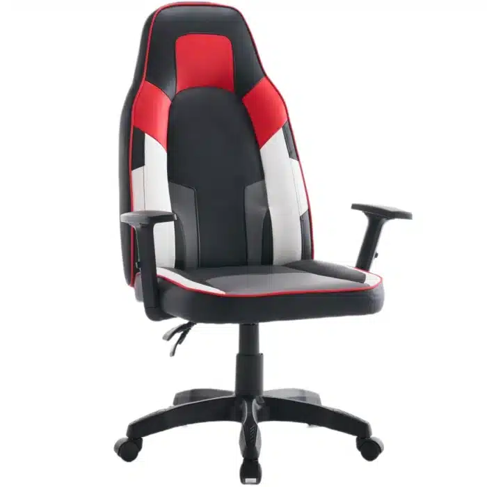 Scaun de Gaming Reglabil Professional WF-6049 Black White Red – Recliner și Ergonomic - imagine 4