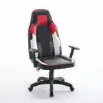 Scaun de Gaming Reglabil Professional WF-6049 Black White Red – Recliner și Ergonomic - imagine 2
