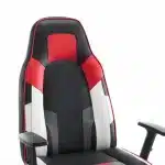 Scaun de Gaming Reglabil Professional WF-6049 Black White Red – Recliner și Ergonomic - imagine 14
