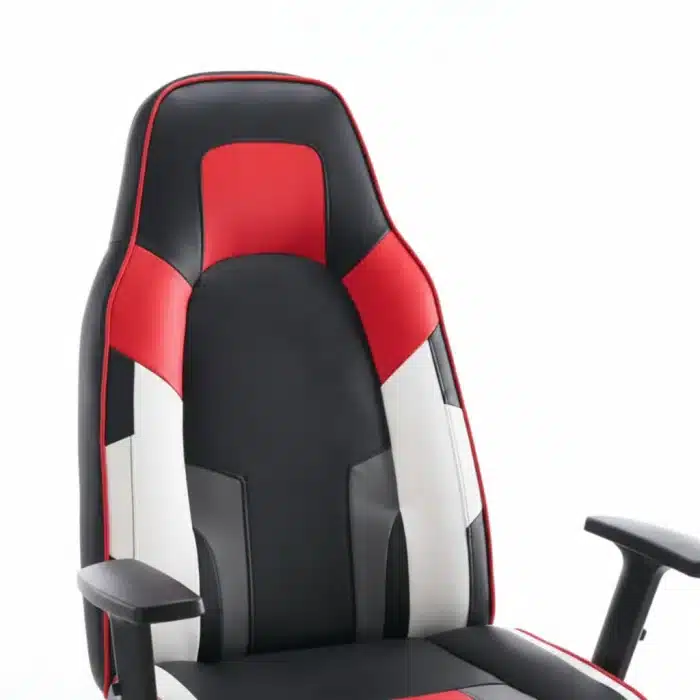 Scaun de Gaming Reglabil Professional WF-6049 Black White Red – Recliner și Ergonomic - imagine 14