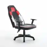 Scaun de Gaming Reglabil Professional WF-6049 Black White Red – Recliner și Ergonomic - imagine 12