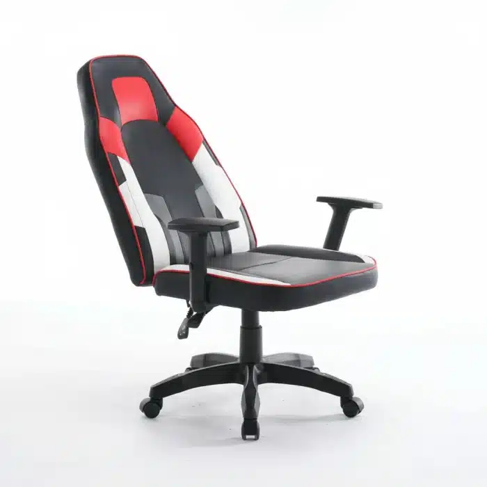 Scaun de Gaming Reglabil Professional WF-6049 Black White Red – Recliner și Ergonomic - imagine 12