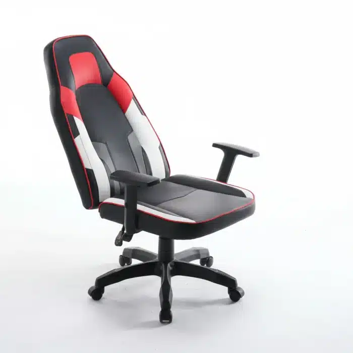Scaun de Gaming Reglabil Professional WF-6049 Black White Red – Recliner și Ergonomic - imagine 11