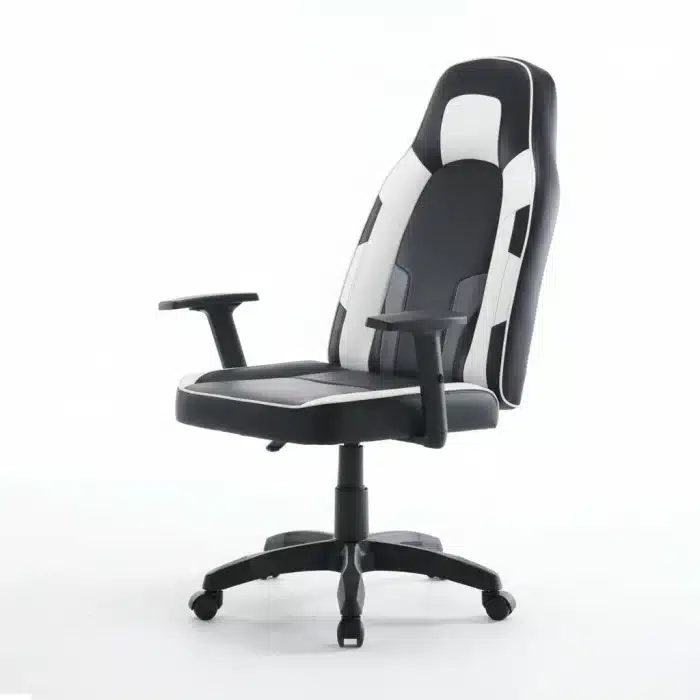Scaun de Gaming Reglabil Professional WF-6049 Black & White – Recliner și Ergonomic, Alb, Negru - imagine 12