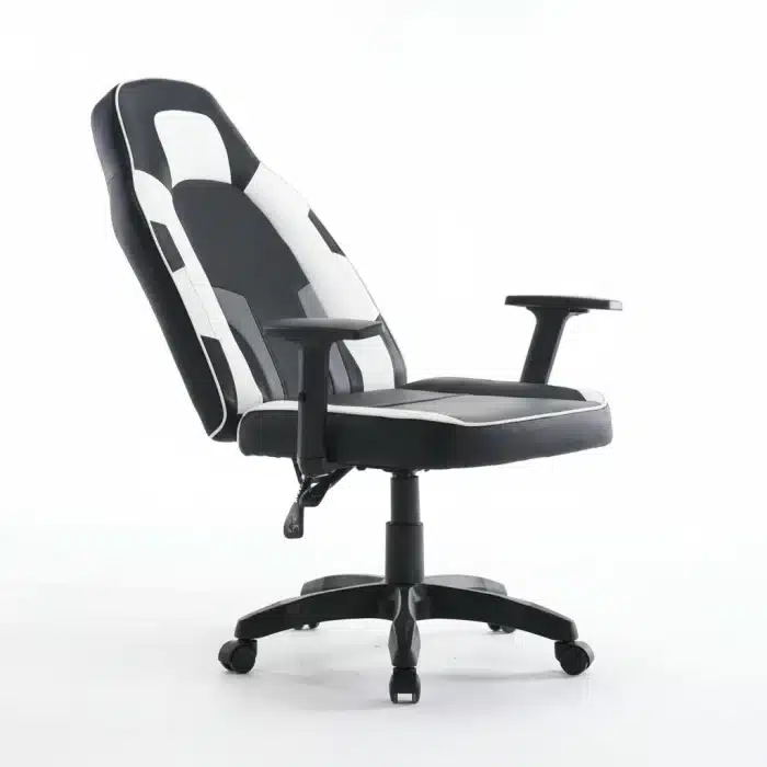Scaun de Gaming Reglabil Professional WF-6049 Black & White – Recliner și Ergonomic, Alb, Negru - imagine 10