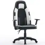 Scaun de Gaming Reglabil Professional WF-6049 Black & White – Recliner și Ergonomic, Alb, Negru - imagine 9