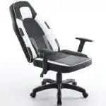 Scaun de Gaming Reglabil Professional WF-6049 Black & White – Recliner și Ergonomic, Alb, Negru - imagine 6