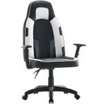 Scaun de Gaming Reglabil Professional WF-6049 Black & White – Recliner și Ergonomic, Alb, Negru - imagine 4