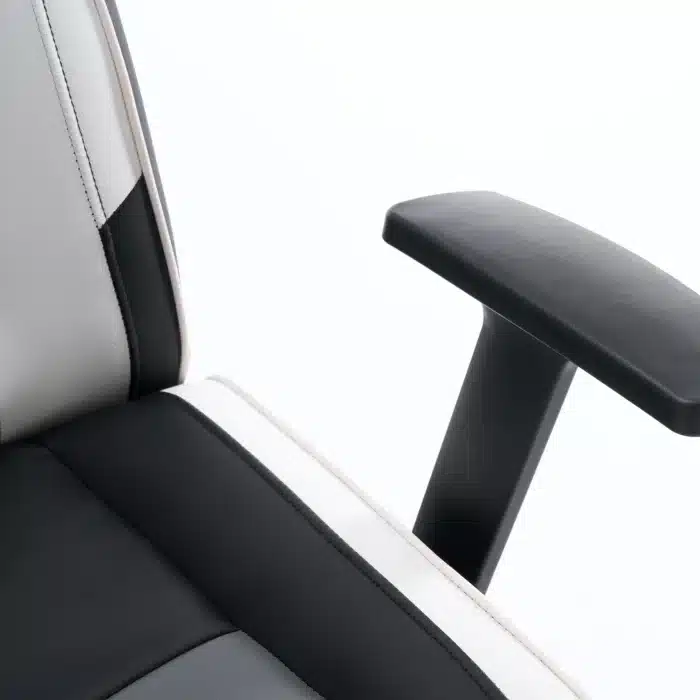 Scaun de Gaming Reglabil Professional WF-6049 Black & White – Recliner și Ergonomic, Alb, Negru - imagine 19