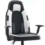 Scaun de Gaming Reglabil Professional WF-6049 Black & White – Recliner și Ergonomic, Alb, Negru - imagine 18