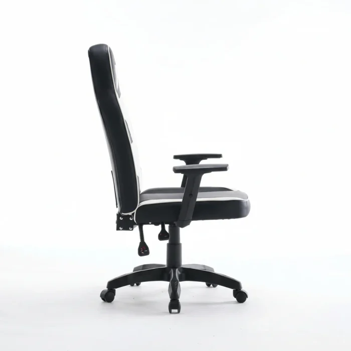 Scaun de Gaming Reglabil Professional WF-6049 Black & White – Recliner și Ergonomic, Alb, Negru - imagine 14