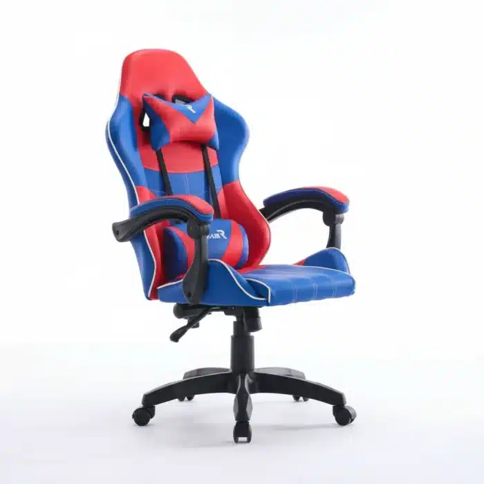 Scaun de Gaming Reglabil Professional WF-6050 Blue & Red – Ergonomic și Recliner, Rosu, Albastru - imagine 15