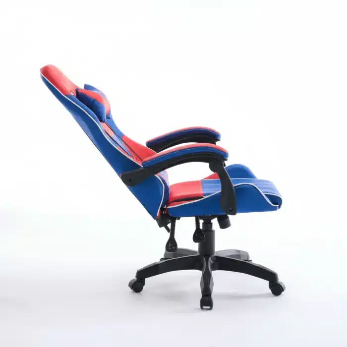 Scaun de Gaming Reglabil Professional WF-6050 Blue & Red – Ergonomic și Recliner, Rosu, Albastru - imagine 14