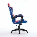 Scaun de Gaming Reglabil Professional WF-6050 Blue & Red – Ergonomic și Recliner, Rosu, Albastru - imagine 11