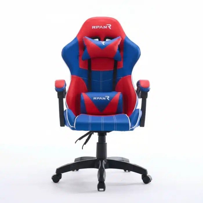 Scaun de Gaming Reglabil Professional WF-6050 Blue & Red – Ergonomic și Recliner, Rosu, Albastru - imagine 10