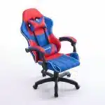 Scaun de Gaming Reglabil Professional WF-6050 Blue & Red – Ergonomic și Recliner, Rosu, Albastru - imagine 9