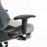 Scaun de Gaming Reglabil Professional WF-613 Grey din Piele Întoarsă cu Suport Picioare, Gri - imagine 14