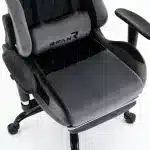 Scaun de Gaming Reglabil Professional WF-613 Grey din Piele Întoarsă cu Suport Picioare, Gri - imagine 13