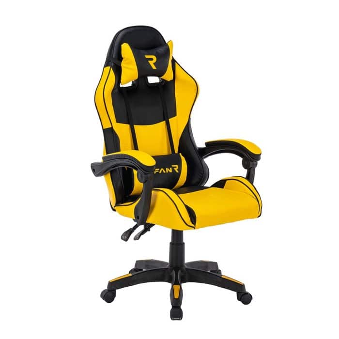 Scaun de Gaming Tron Thrones BOC-730 Galben/Negru – Recliner, Ergonomic și Reglabil - imagine 9