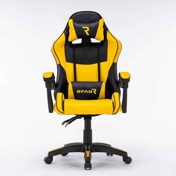 Scaun de Gaming Tron Thrones BOC-730 Galben/Negru – Recliner, Ergonomic și Reglabil - imagine 8