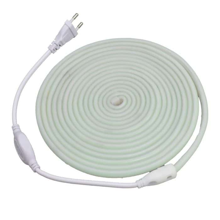 Bandă LED Lumina Verde, Siliconata FCOB 230V 10W/m IP65 – Lumină Continuă, Vânzare la Metru - Green - imagine 6