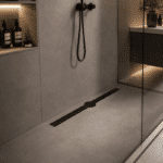 Rigolă de Duș din Inox 600x32 mm, Negru Mat, Reversibilă 2 în 1, cu Sifon Detașabil - imagine 2