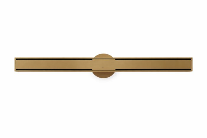 Rigolă de Duș din Inox 600x32 mm, Auriu Periat, Reversibilă 2 în 1, cu Sifon Detașabil - imagine 3