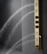 Panou de Duș Auriu Premium, Inox SUS304, 140x16 cm, 6 Funcții, Hidromasaj, Palarie Dus Efect Ploaie - imagine 4