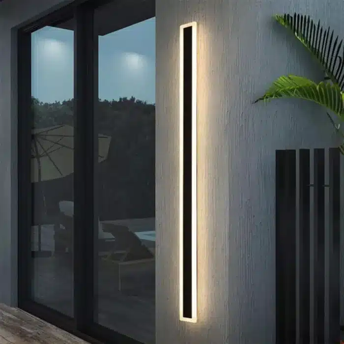 Aplică LED Exterior Indira 24W, IP65, Negru, 120 cm, Lumină Caldă 3000K - imagine 2
