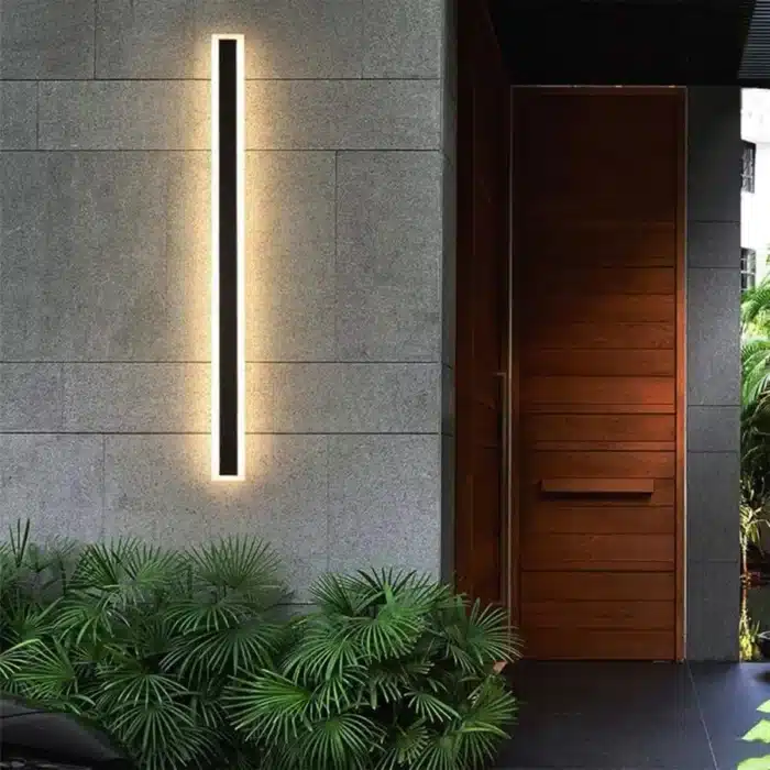 Aplică LED Exterior Indira 24W, IP65, Negru, 120 cm, Lumină Caldă 3000K - imagine 3