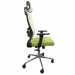 Scaun de Birou Reglabil Ergonomic cu Suport Cervical Alb-Verde - imagine 6