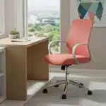 Scaun de Birou Reglabil Ergonomic, Design Modern, Roz - imagine 2