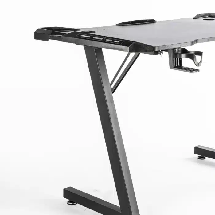 Birou Gaming 505 Black, 120x60x73 cm, cu Suport pentru Căști și Pahar - imagine 8