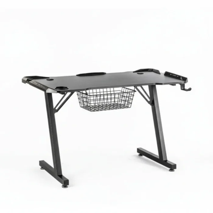 Birou Gaming 505 Black, 120x60x73 cm, cu Suport pentru Căști și Pahar - imagine 4
