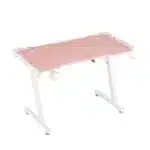 Birou Gaming 505 Pink, 120x60x73 cm, Design Modern, Blat cu Fibră de Carbon - imagine 2