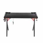 Birou Gaming 504, Negru, 120x60x73 cm, Blat MDF cu Fibră de Carbon - imagine 6