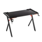 Birou Gaming 504, Negru, 120x60x73 cm, Blat MDF cu Fibră de Carbon - imagine 11