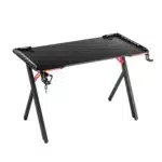 Birou Gaming 504, Negru, 120x60x73 cm, Blat MDF cu Fibră de Carbon - imagine 10