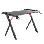 Birou Gaming 504, Negru, 120x60x73 cm, Blat MDF cu Fibră de Carbon - imagine 9