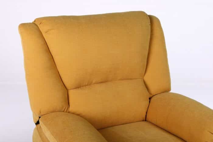 Fotoliu cu Masaj și Încălzire, Recliner Electric, Galben Mustar - imagine 14