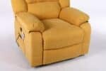 Fotoliu cu Masaj și Încălzire, Recliner Electric, Galben Mustar - imagine 11
