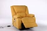 Fotoliu cu Masaj și Încălzire, Recliner Electric, Galben Mustar - imagine 3