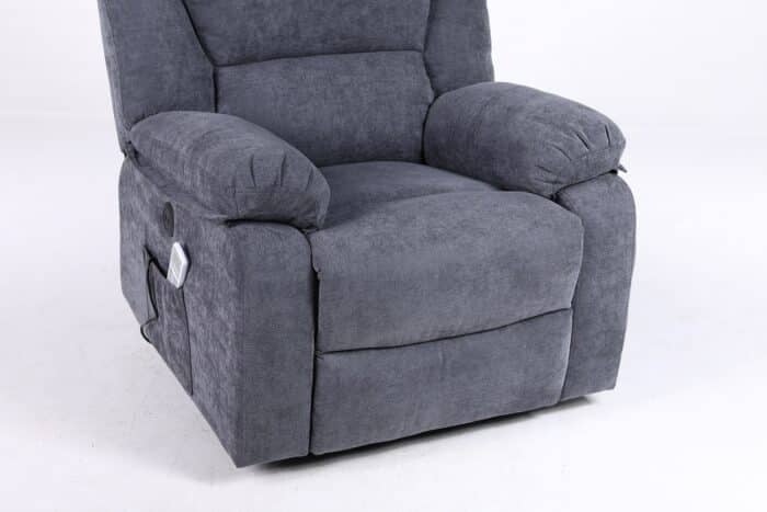 Fotoliu cu Masaj și Încălzire, Recliner Electric, Gri Închis (Grafit) - imagine 18