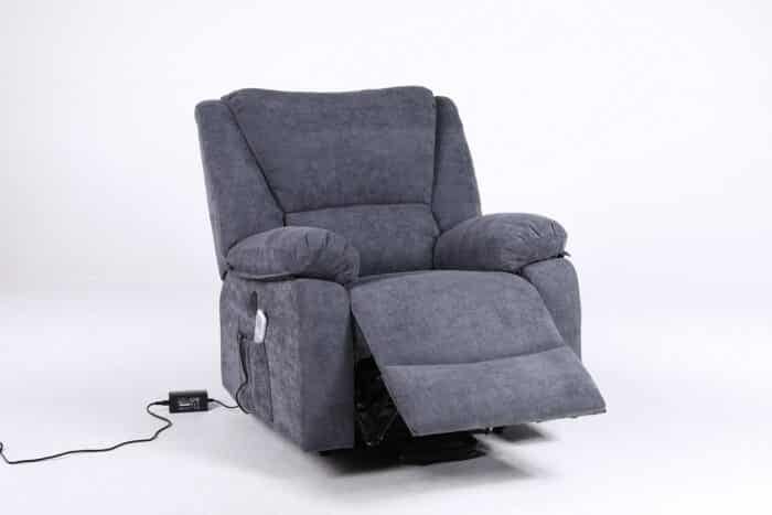 Fotoliu cu Masaj și Încălzire, Recliner Electric, Gri Închis (Grafit) - imagine 15